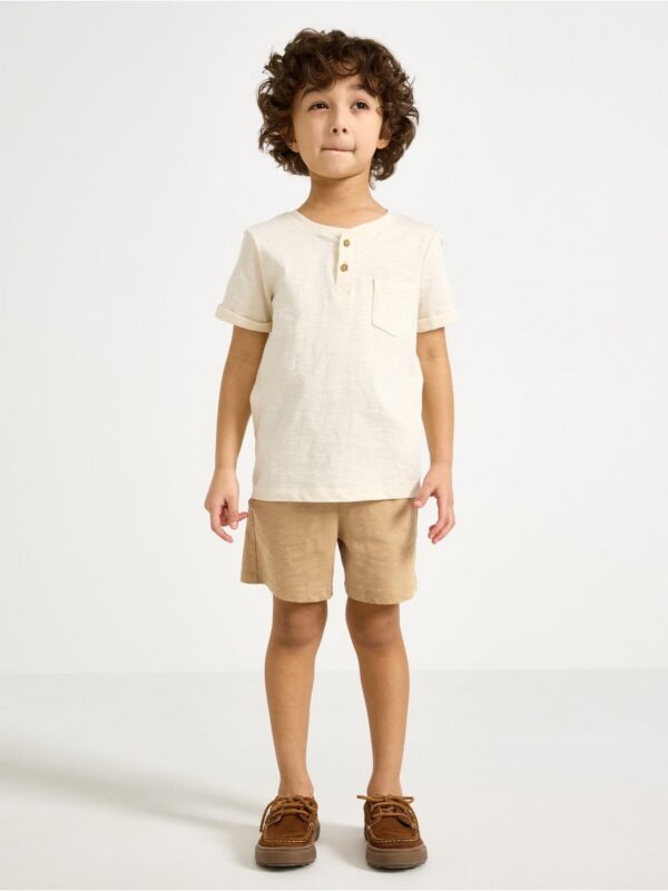 Shorts in slub jersey - 3004812-7779