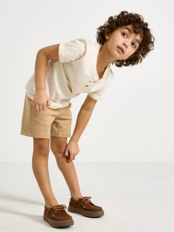 Shorts in slub jersey - 3004812-7779