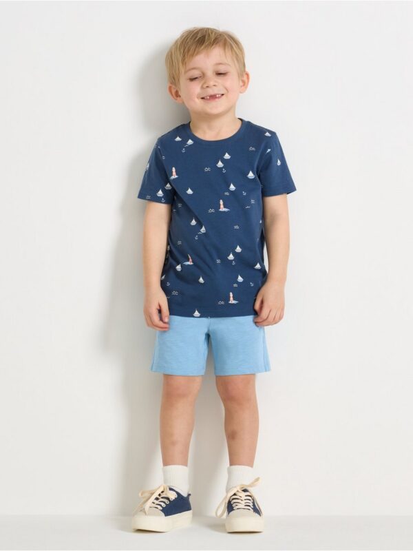 Shorts in slub jersey - 3004812-9881