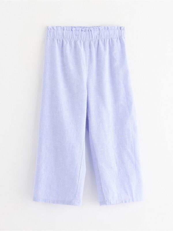 Cropped trousers in linen blend - 3005050-1338
