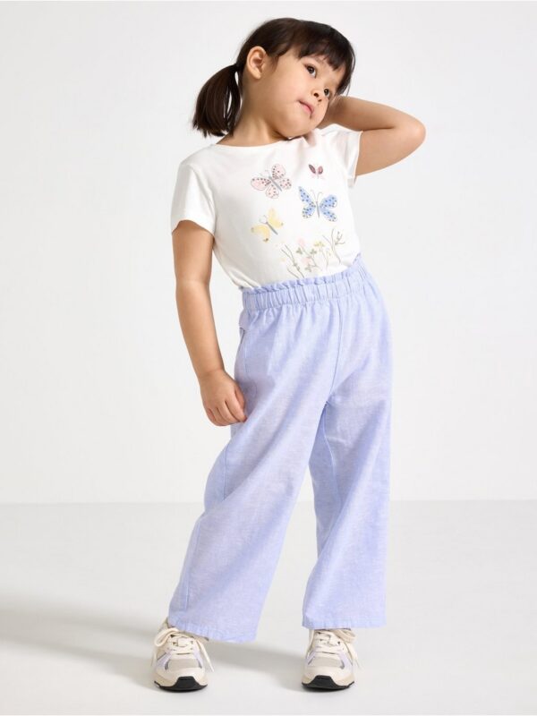 Cropped trousers in linen blend - 3005050-1338