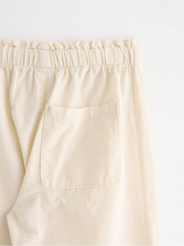 Cropped trousers in linen blend - 3005050-6728