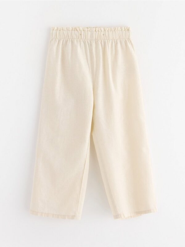 Cropped trousers in linen blend - 3005050-6728