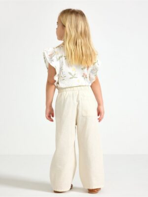 Cropped trousers in linen blend - 3005050-6728