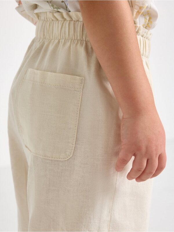 Cropped trousers in linen blend - 3005050-6728