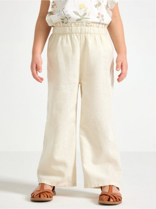 Cropped trousers in linen blend - 3005050-6728