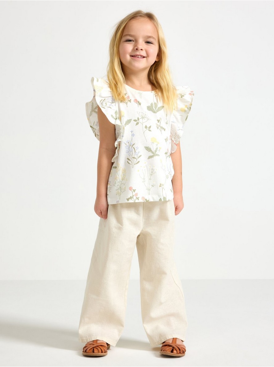 Pantalone – Cropped trousers in linen blend