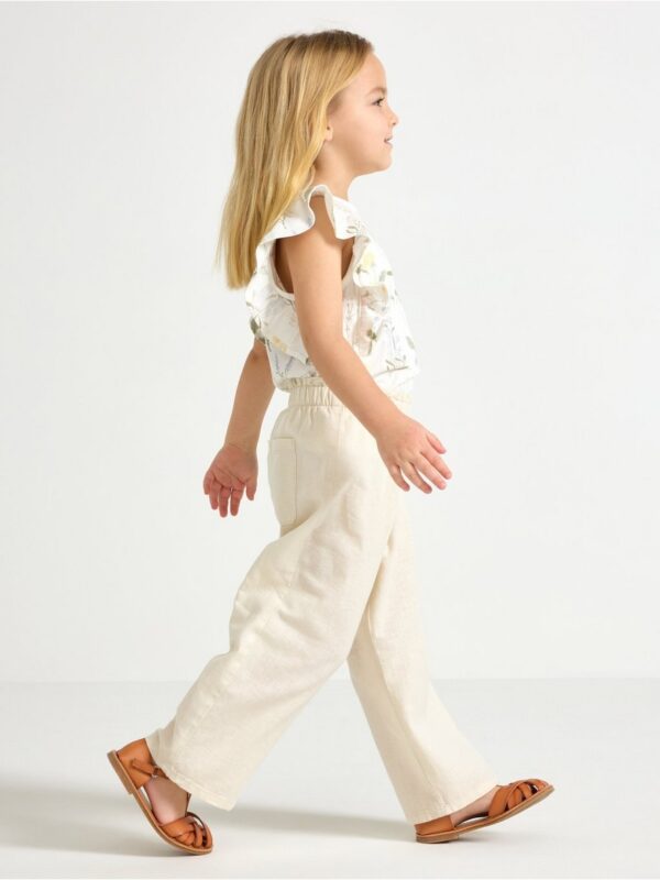 Cropped trousers in linen blend - 3005050-6728