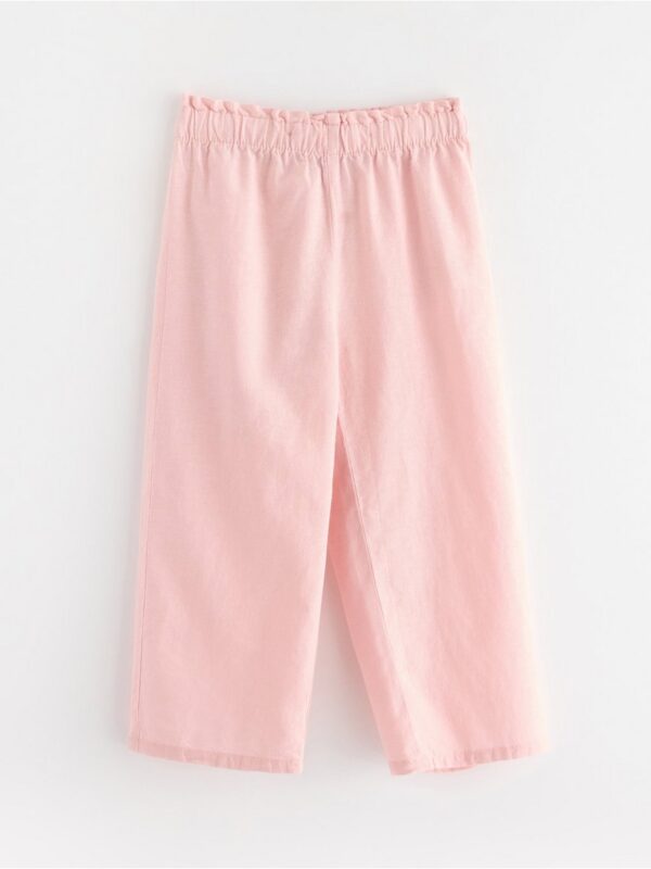 Cropped trousers in linen blend - 3005050-6907