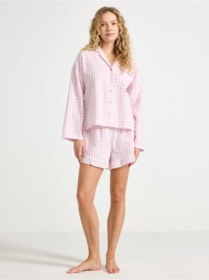 Pyjama shorts in seersucker - 3005078-7249
