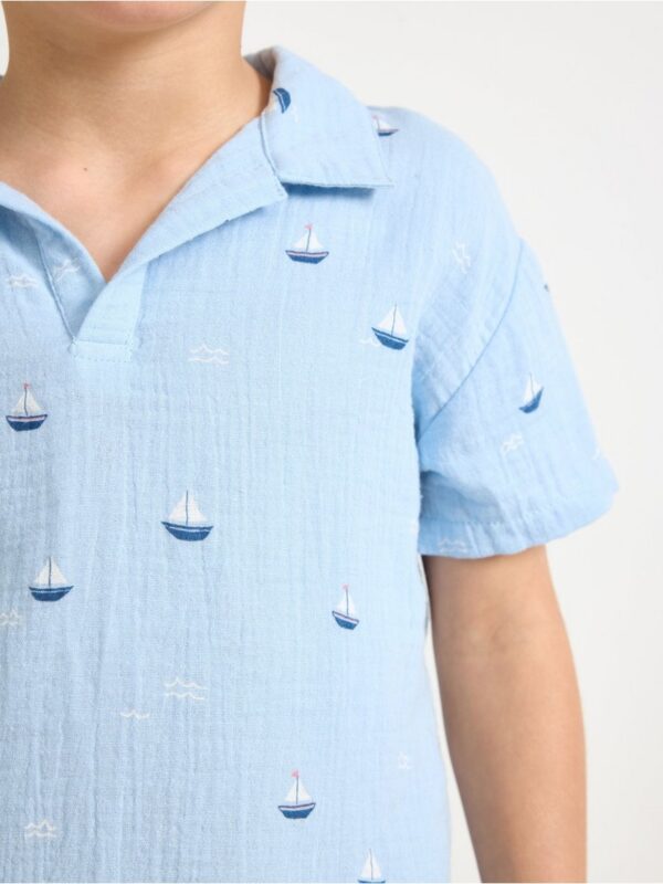 Shirt in cotton gauze - 3005086-1355