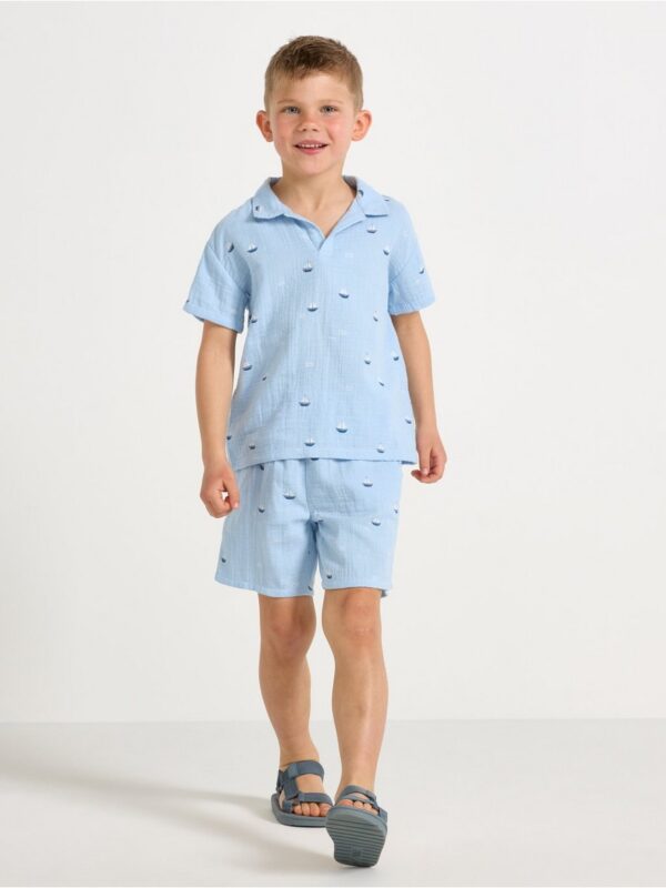 Shirt in cotton gauze - 3005086-1355