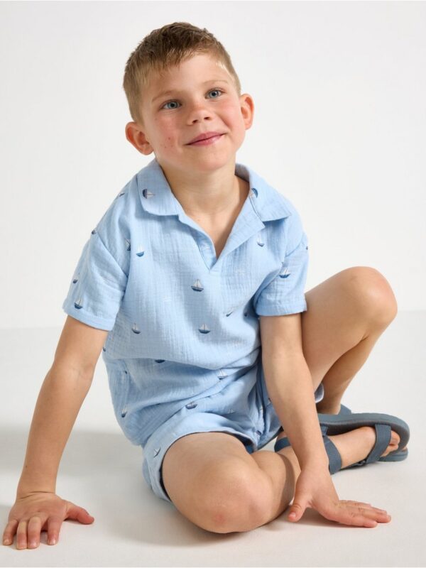 Shirt in cotton gauze - 3005086-1355