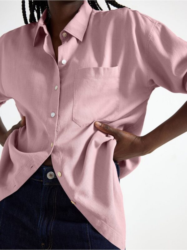 Shirt in linen blend - 3005116-4855
