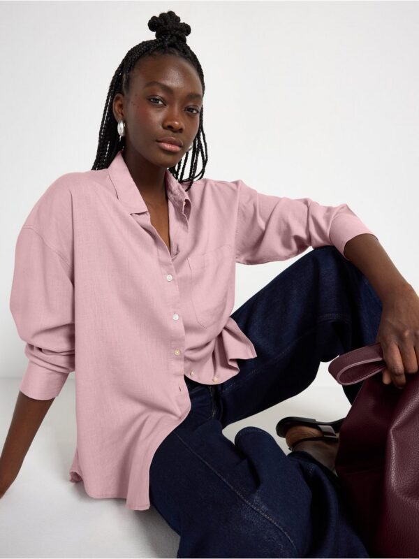 Shirt in linen blend - 3005116-4855