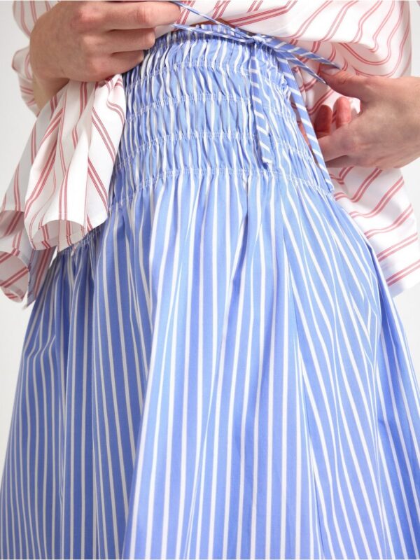 Striped midi skirt - 3005213-4114
