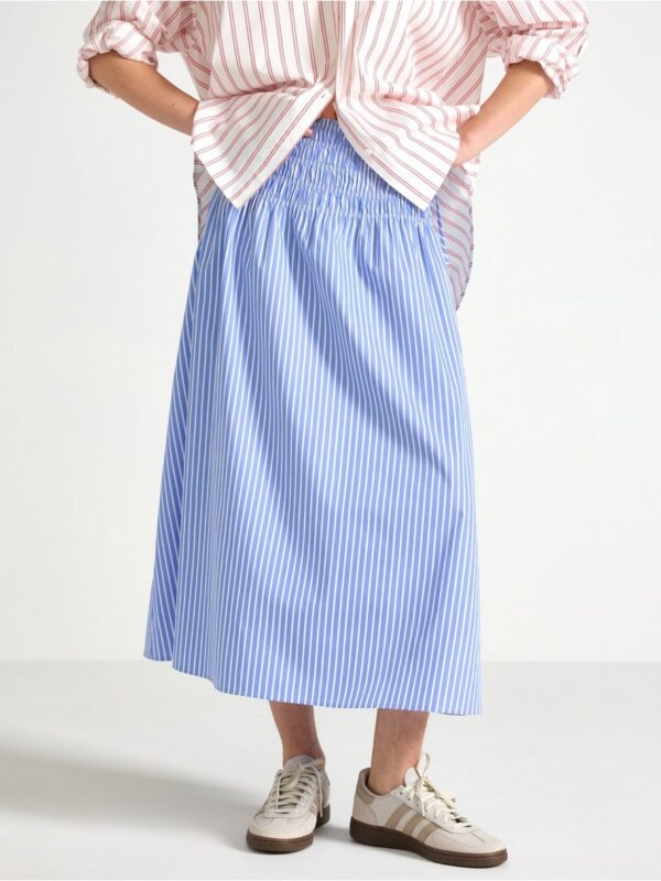 Striped midi skirt - 3005213-4114