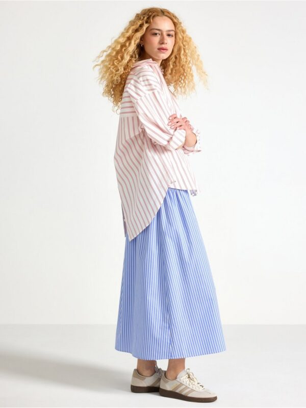 Striped midi skirt - 3005213-4114