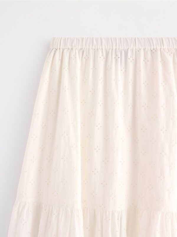 Maxi skirt with broderie anglaise - 3005215-7862
