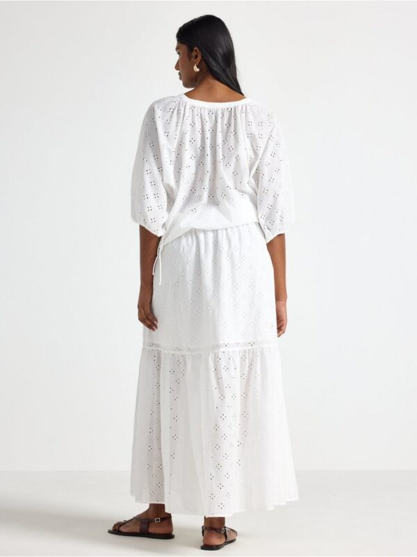 Maxi skirt with broderie anglaise - 3005215-7862