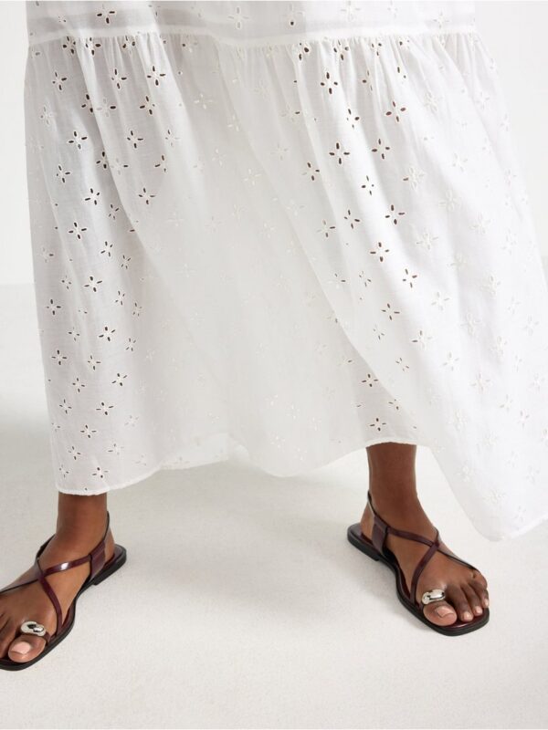 Maxi skirt with broderie anglaise - 3005215-7862