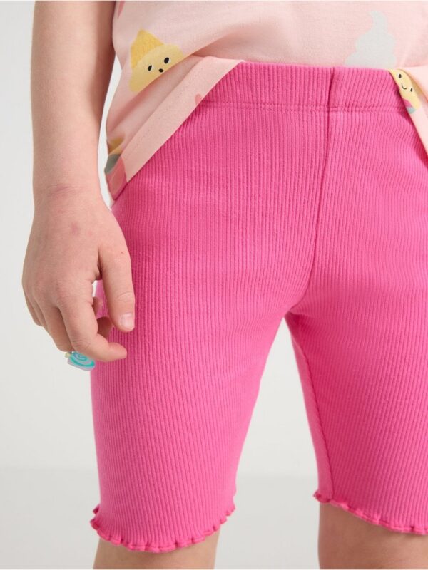 Ribbed cycling shorts - 3005246-9860