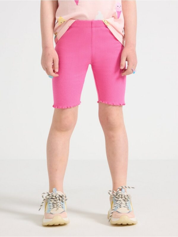 Ribbed cycling shorts - 3005246-9860