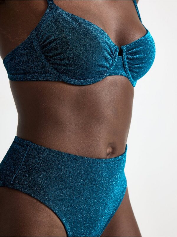 High-waisted bikini bottom with lurex - 3005253-8109