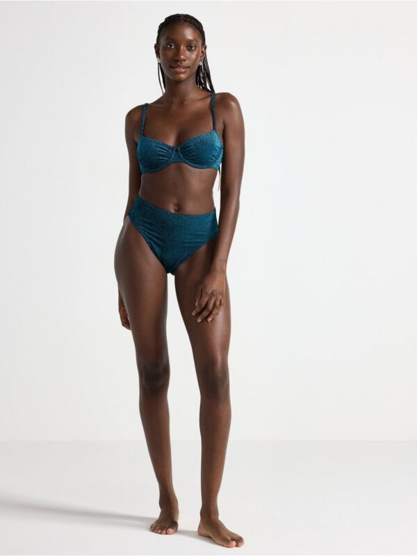 High-waisted bikini bottom with lurex - 3005253-8109