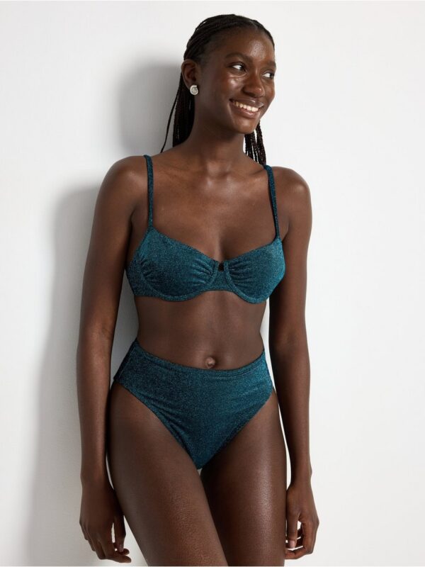 High-waisted bikini bottom with lurex - 3005253-8109