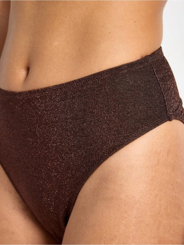 High-waisted bikini bottom with lurex - 3005253-8117