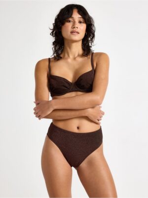 High-waisted bikini bottom with lurex - 3005253-8117