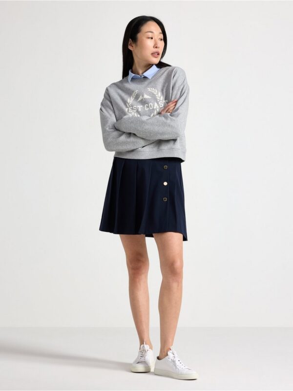 Pleated mini skirt - 3005282-2521