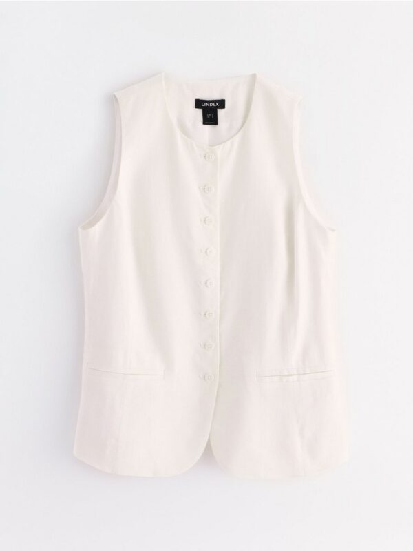 Vest in linen blend - 3005377-70