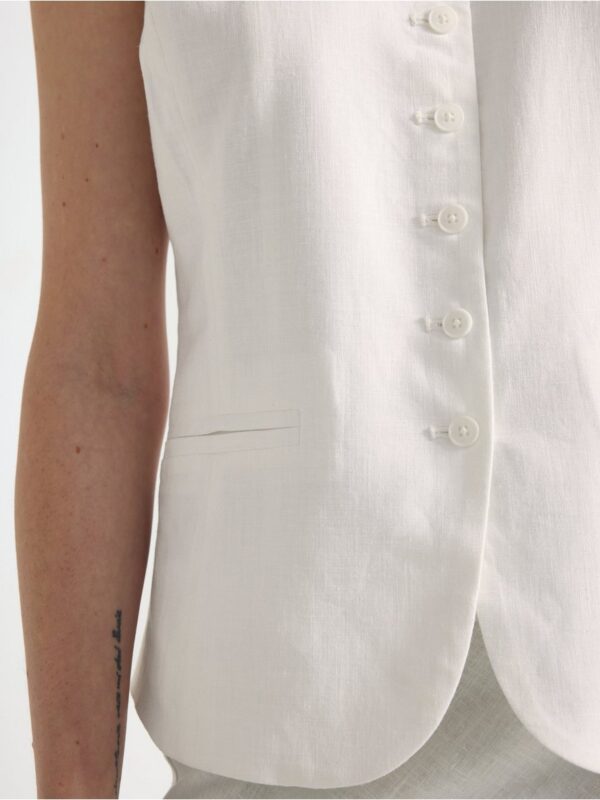 Vest in linen blend - 3005377-70