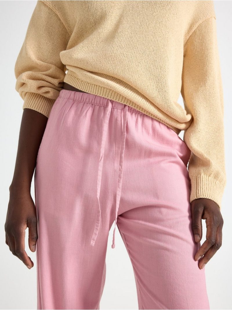 BELLA straight trousers in linen blend - 3005381-7139