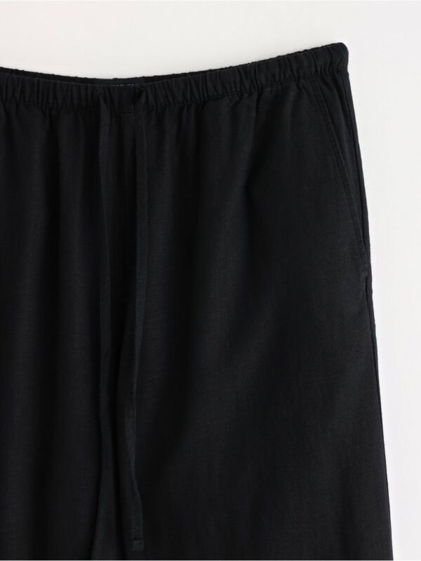 BELLA straight cropped trousers in linen blend - 3005394-80