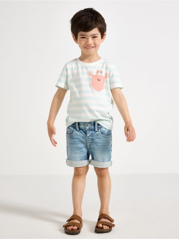 STAFFAN Straight leg  denim shorts with superstretch - 3005404-766