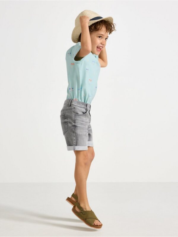STAFFAN Straight leg  denim shorts with superstretch - 3005405-111