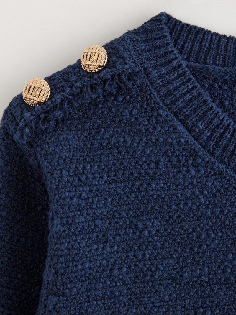 Knitted short-sleeved jumper - 3005515-2150