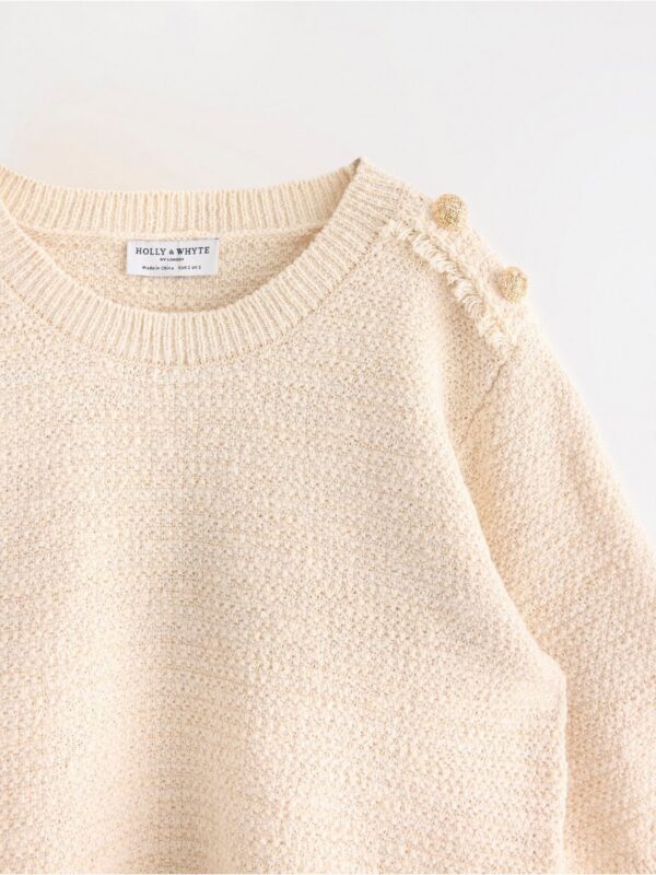 Knitted short-sleeved jumper - 3005515-6809
