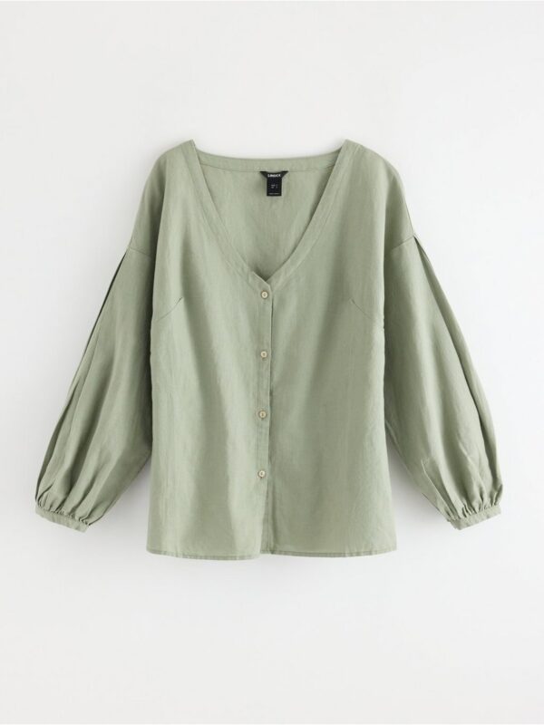 Blouse in linen blend - 3005518-5601