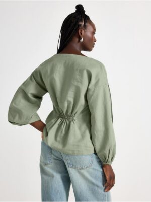 Blouse in linen blend - 3005518-5601