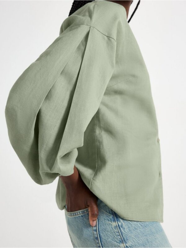 Blouse in linen blend - 3005518-5601