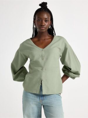 Blouse in linen blend - 3005518-5601