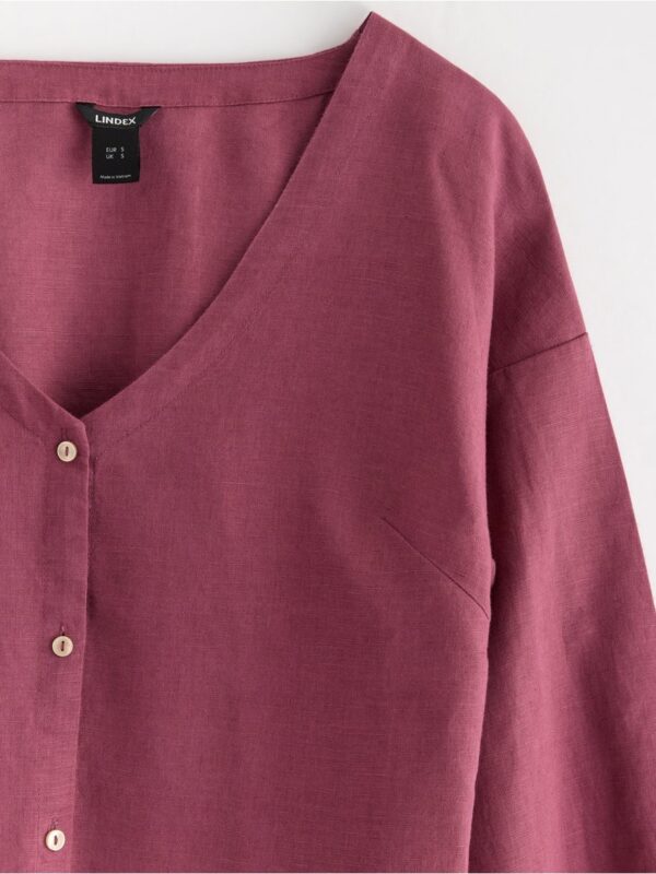 Blouse in linen blend - 3005518-7048