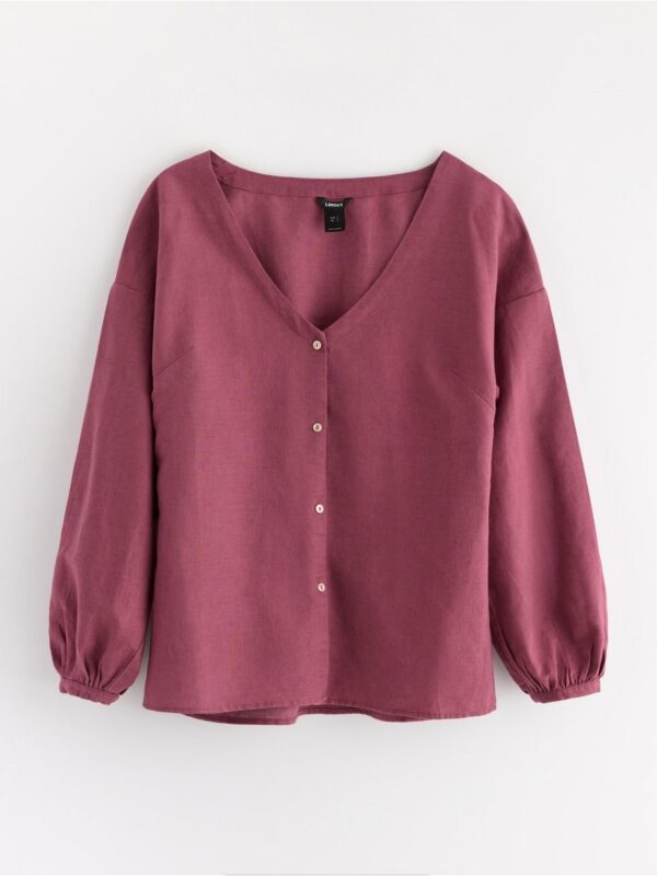 Blouse in linen blend - 3005518-7048