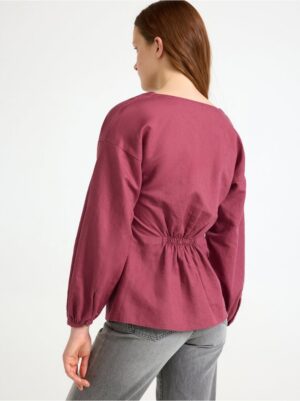 Blouse in linen blend - 3005518-7048