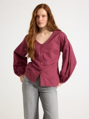 Blouse in linen blend - 3005518-7048