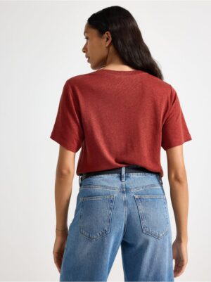 T-shirt in linen blend - 3005523-7324